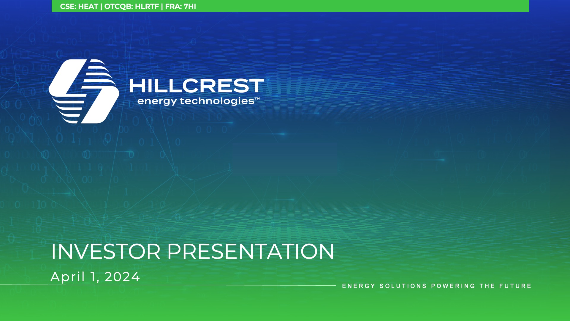 Hillcrest Investor presentation